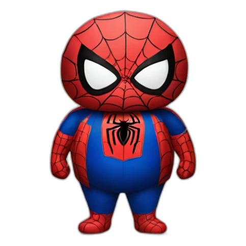 obese spiderman sticker