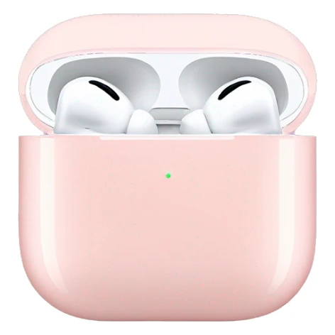 AirPods Pro with a light pink case sticker