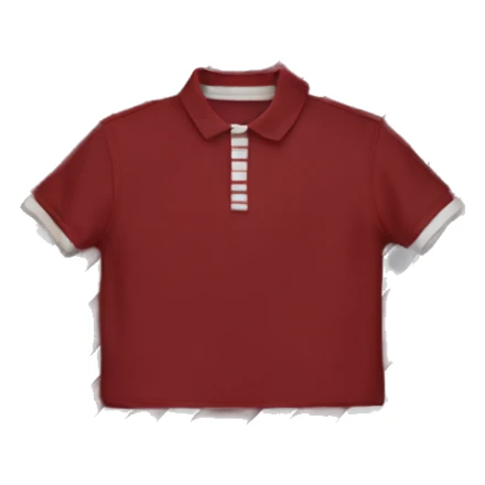  striped polo shirt dark red sticker