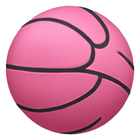 Pink basketball sticker
