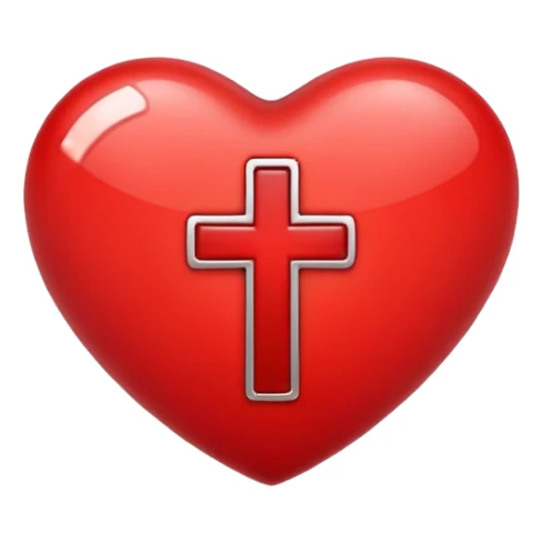 heart with cross sticker