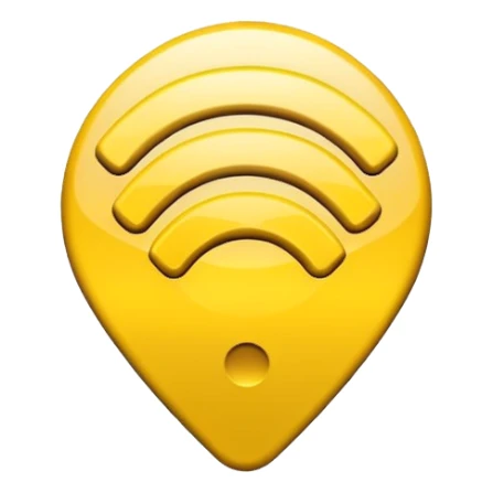 yellow wifi symbol sticker