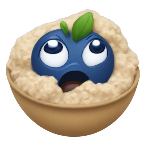 Blueberry’s in oatmeal  sticker