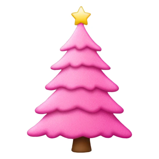 pink christmas tree  sticker