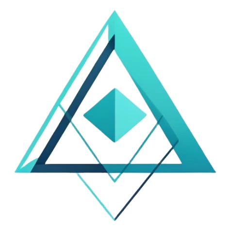 modern minimalist logo with abstract shape sticker