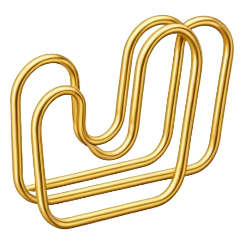 Two Gold paper clip sticker