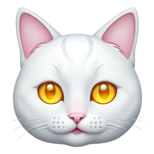 white cat luminous sticker
