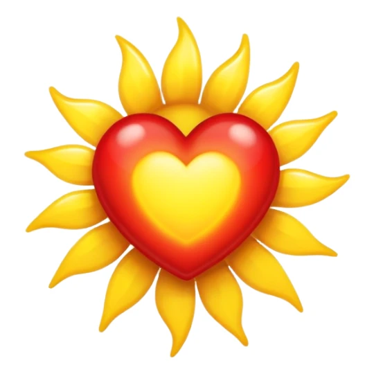 A Sun sending a heart  sticker