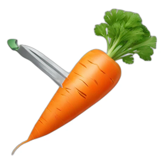 robot cutting a carrot in half sticker