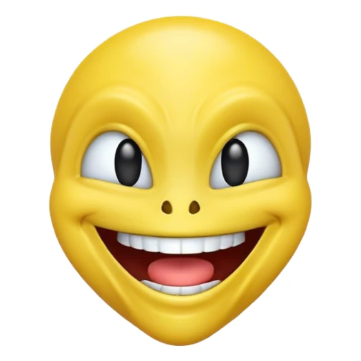 Alien emoji laughing sticker