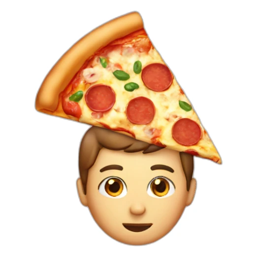 pizza on the head sticker