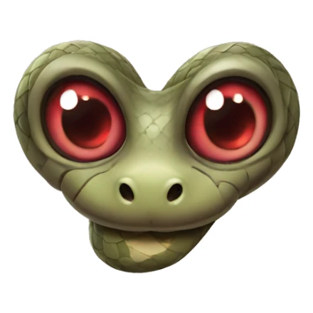 Snake with heart eyes sticker