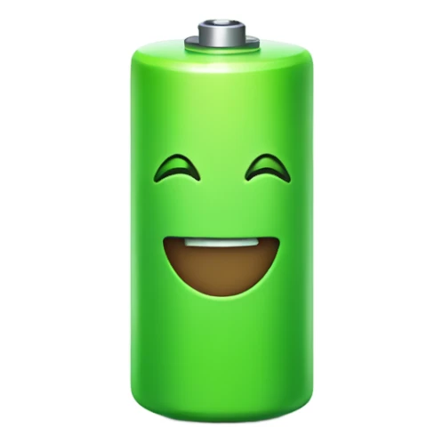  Green battery smiling sticker