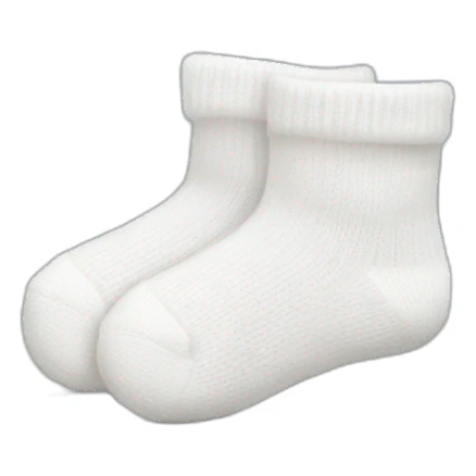 white newborn baby socks sticker