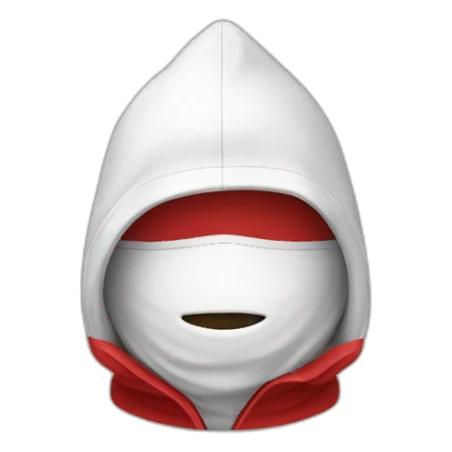 Cagoule rouge et blanche sticker