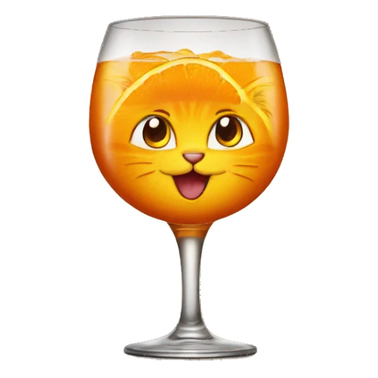 Un chat orange qui boit de l'alcool sticker
