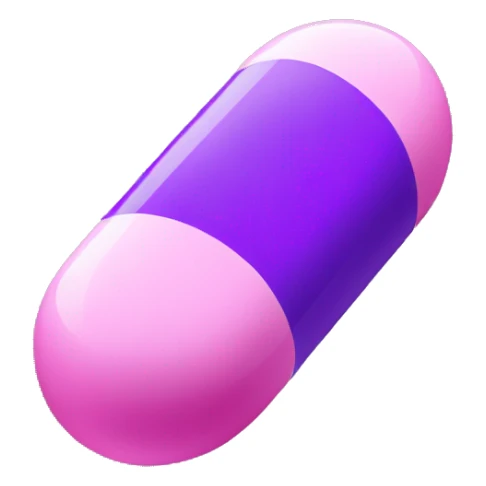Purple and pink pill sticker