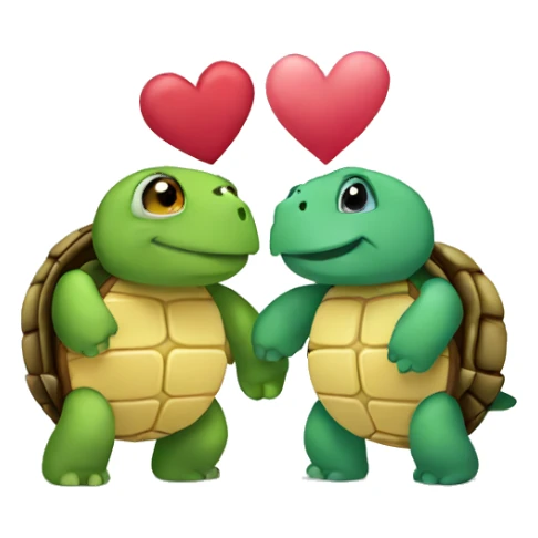 Turtles in love sticker