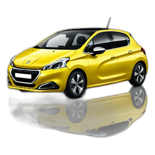 Peugeot e208 jaune sticker