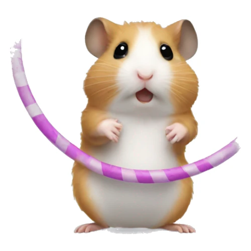 Hamster doing the hula hoop sticker
