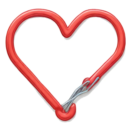 paper clip heart  sticker