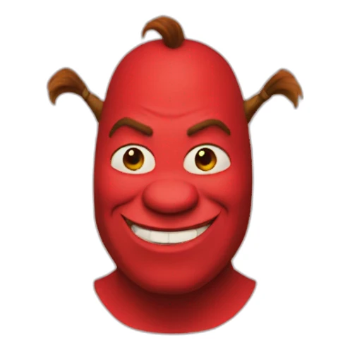 Red shrek sticker