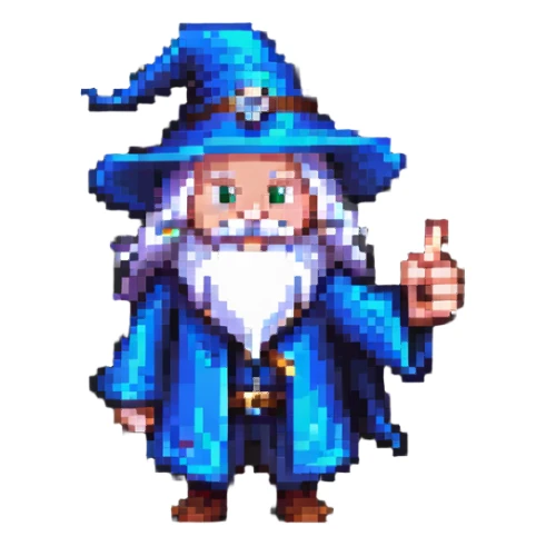 wizard pointing sticker
