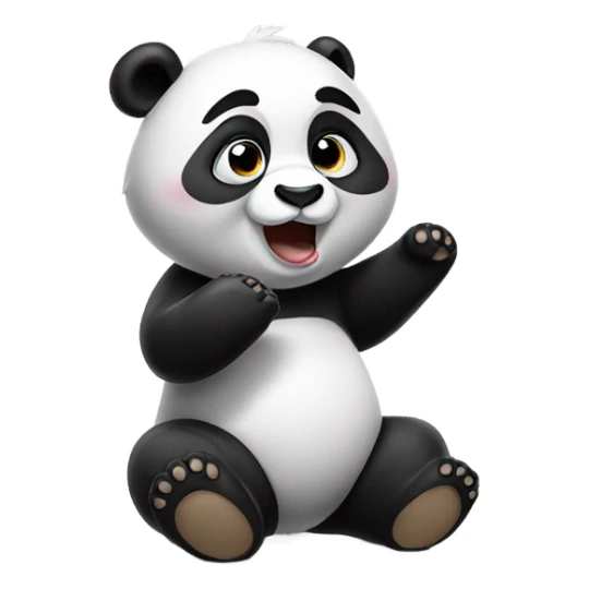 Panda throwing kisses sticker