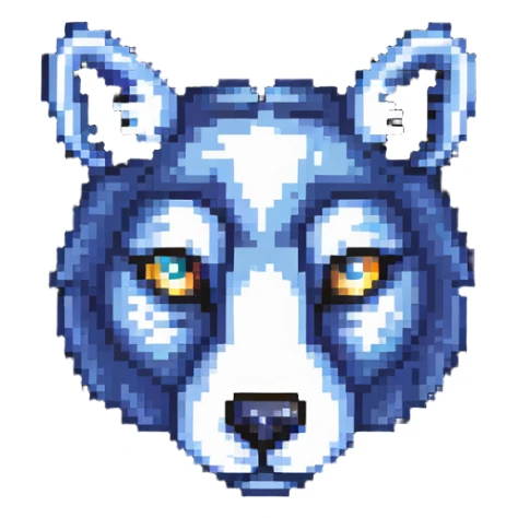 retro 1950s anthropomorphised animal head sticker