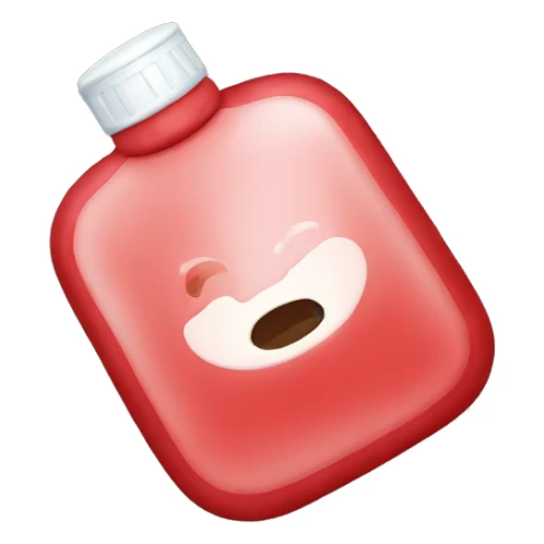 hot water bottle red sticker