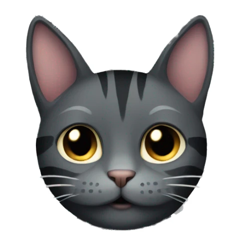 dark grey cat with stripes  sticker