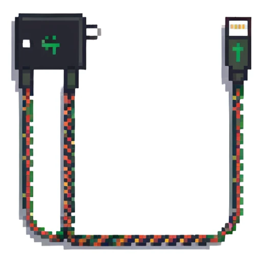 Charging cable frayed and sparking sticker