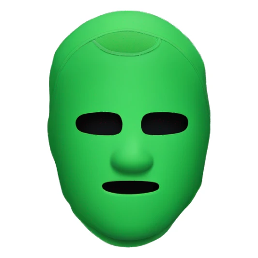 Green ski mask sticker