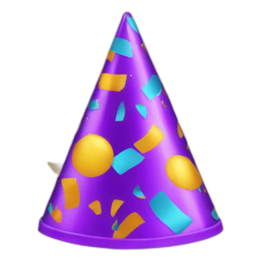 party hat confetti sticker