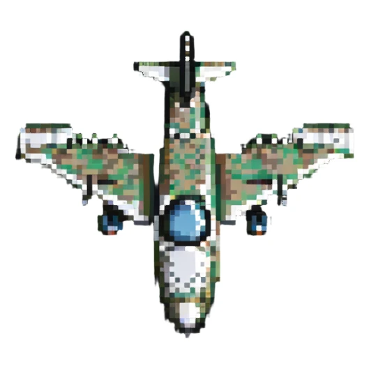 Crocodile shaped bomber airplane sticker