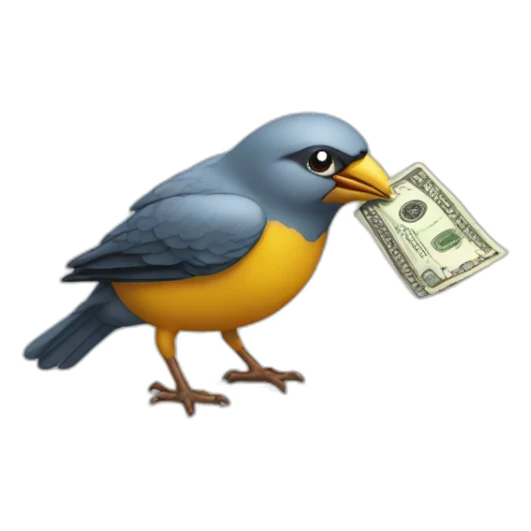 bird-stealing-money sticker