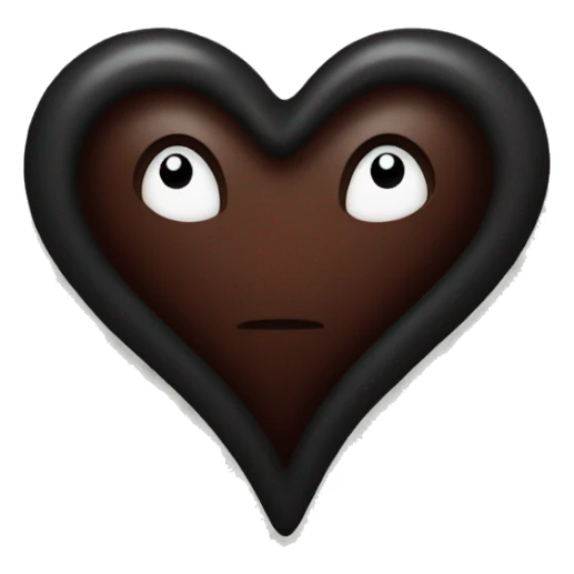 dark marron heart sticker