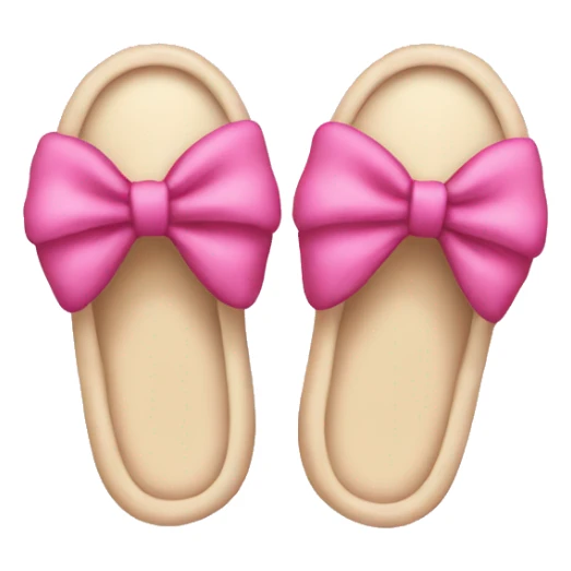 slippers with pink bow sticker