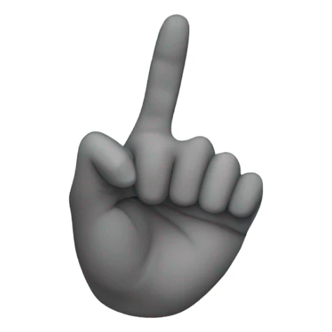 back of hand, pointing,  sticker