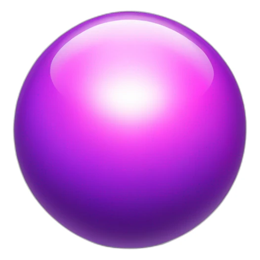 Purple pink magic ball with white T inside sticker