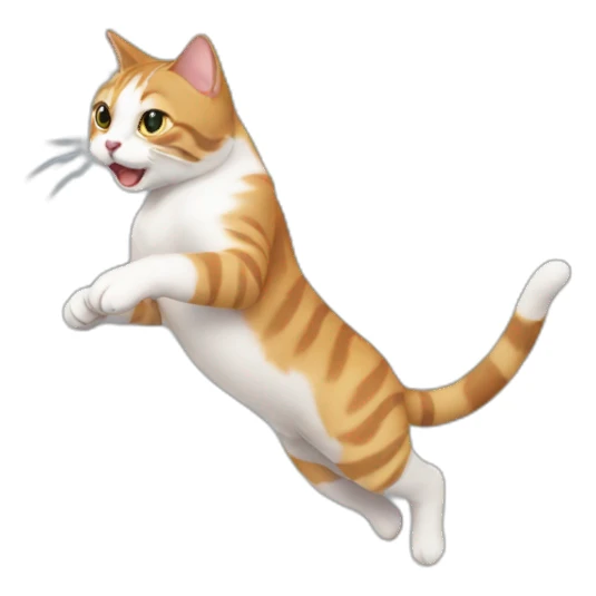 cat doing backflip sticker