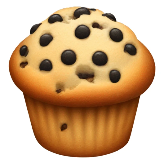 Muffin with small black dots on top sticker