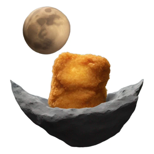 Chicken nugget on the moon sticker