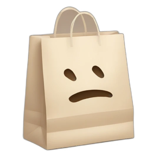 paper shop bag sticker