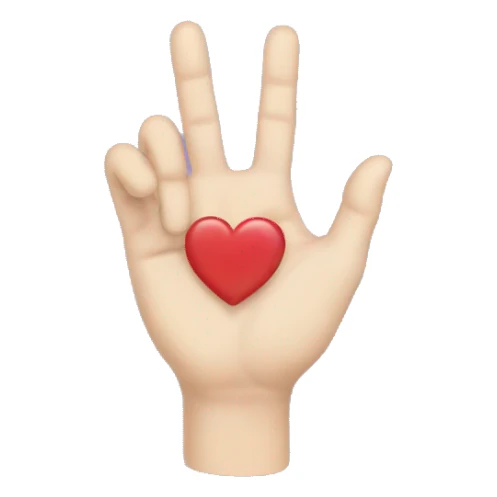 Korean heart hand sticker
