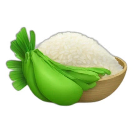 Rice with green chicken sticker