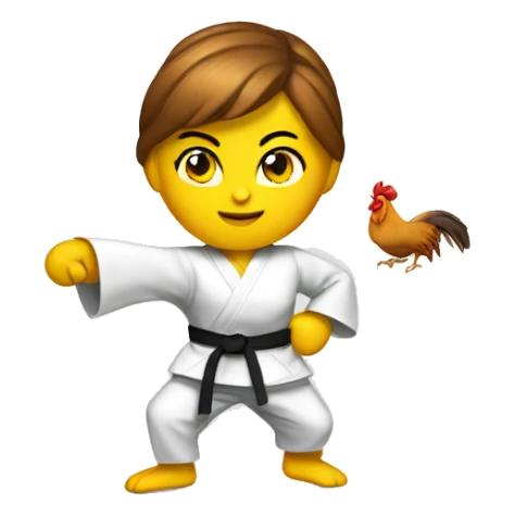 karate female chicken sticker