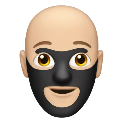 bald masked man  sticker