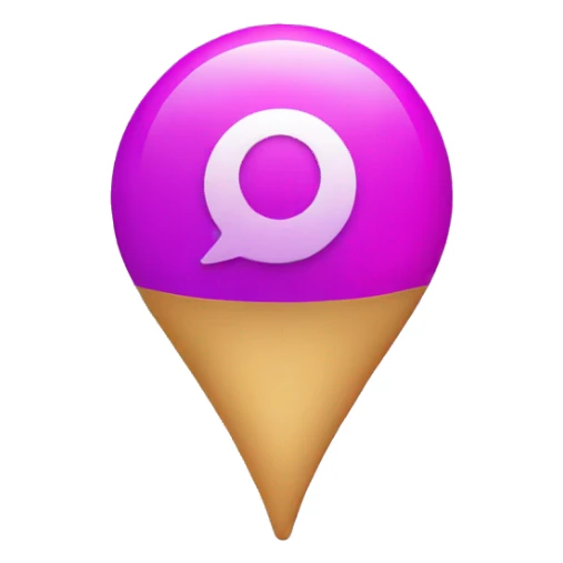 location pin  is pink and purple sticker