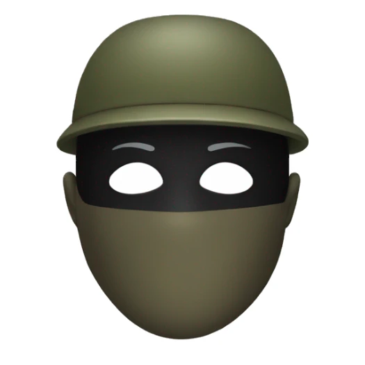 Masked soldier sticker